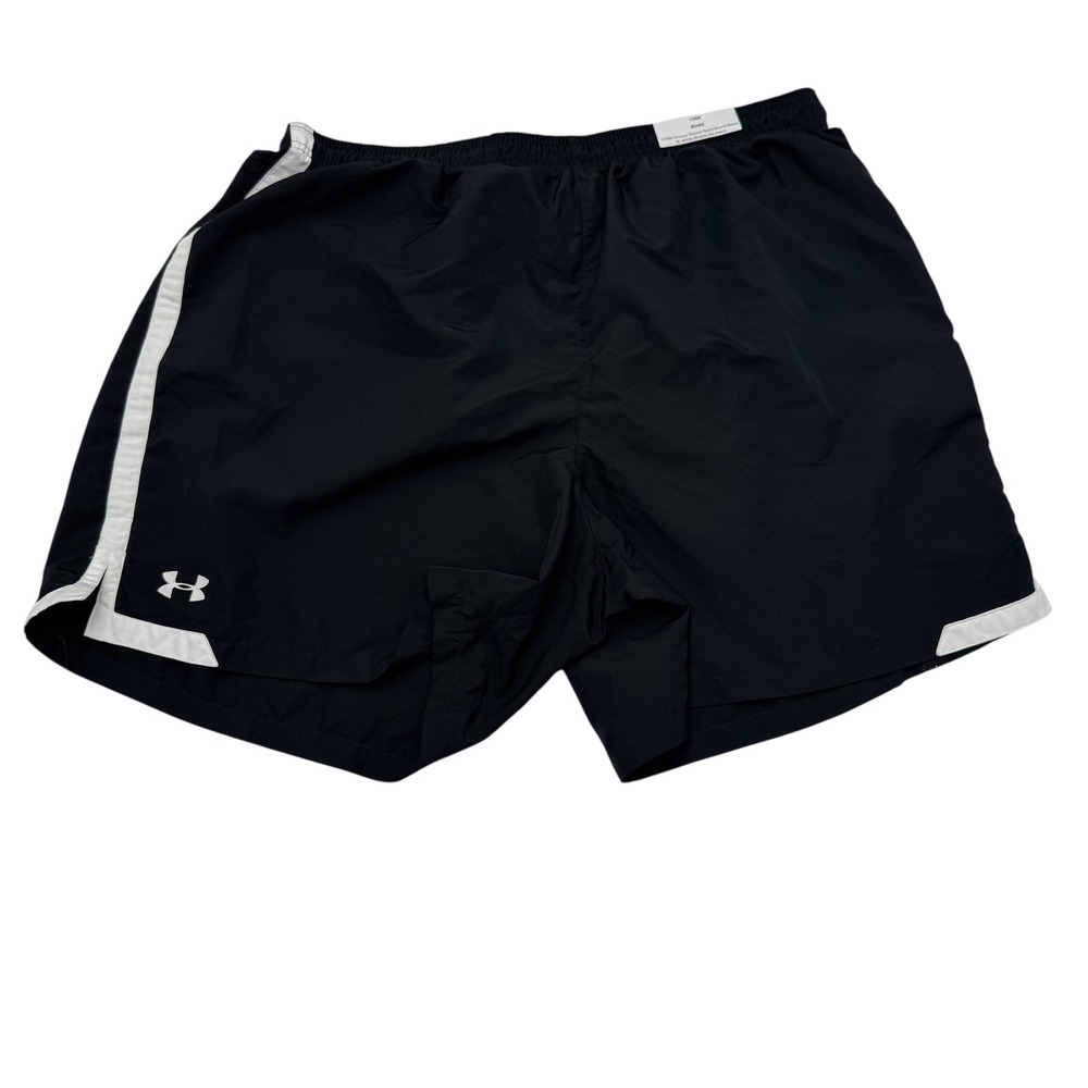 Under Armour Black Athletic Shorts with White Trim